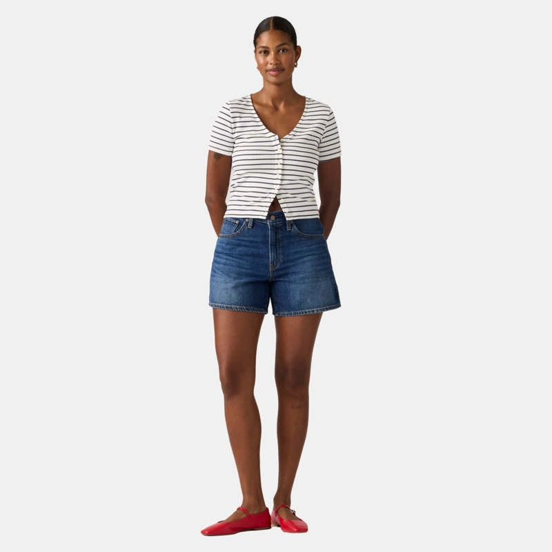 SHORT MUJER CINCH MID THIGH AZUL LEVIS 003KI-0021 - 4