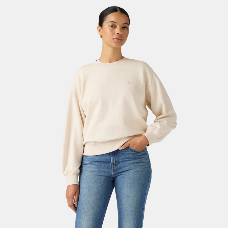 POLERON MUJER EVERYDAY CREWNECK BEIGE LEVIS 0082J-0016 - 1