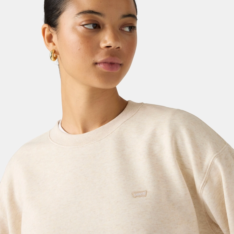 POLERON MUJER EVERYDAY CREWNECK BEIGE LEVIS 0082J-0016 - 4