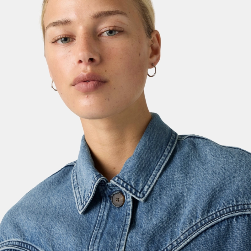 CHAQUETA MUJER DANI WESTERN HARRINGTON AZUL LEVIS 006RM-0000 - 4