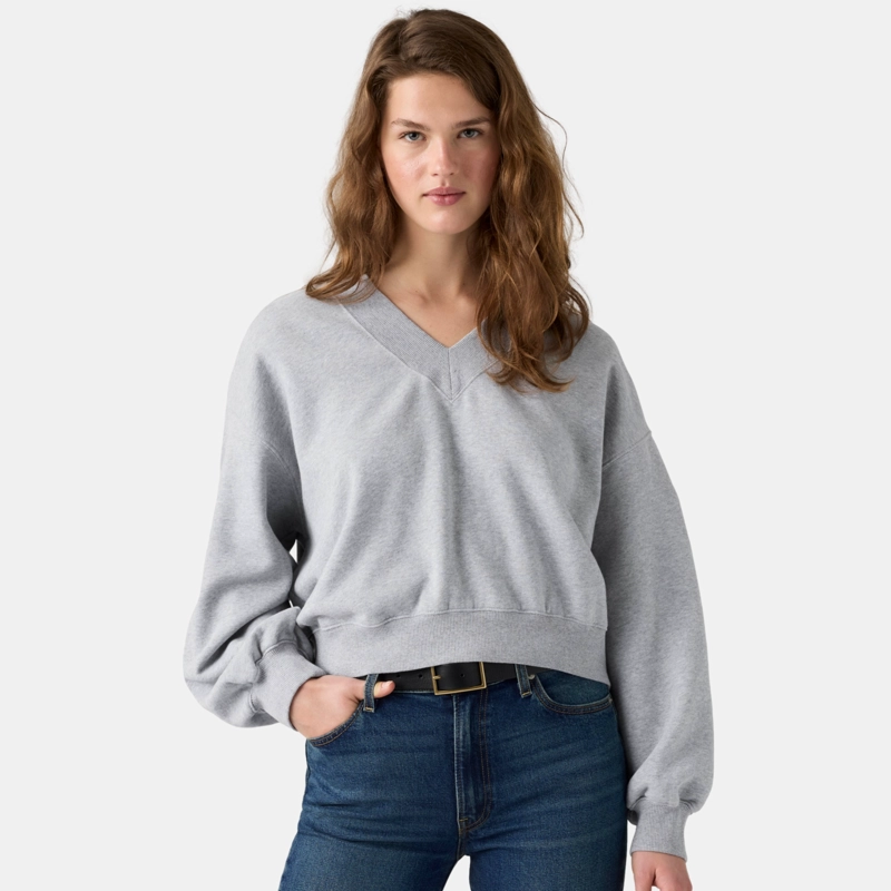 POLERON MUJER VINTAGE VNECK SWEATSHIRT GRIS LEVIS 005IF-0009 - 3