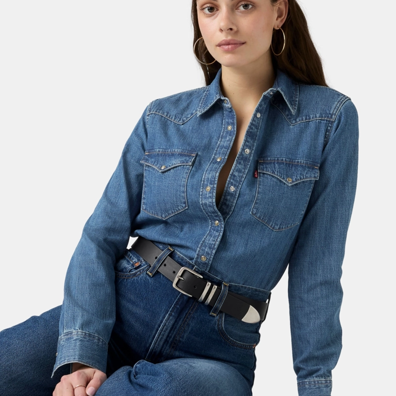 BLUSA MUJER HERITAGE WESTERN DENIM AZUL LEVIS 007WT-0000 - 3