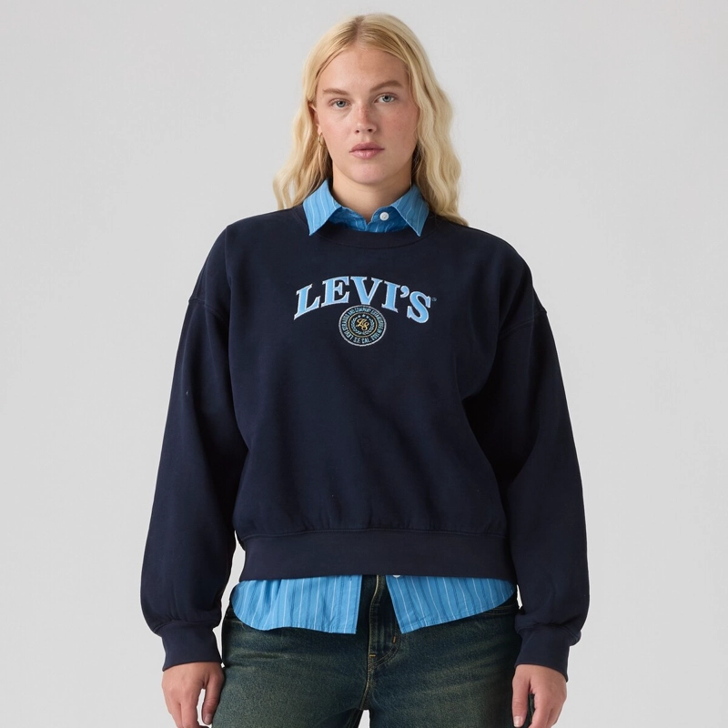POLERON MUJER VINTAGE BOXY CREW AZUL LEVIS 005OZ-0037 - 1