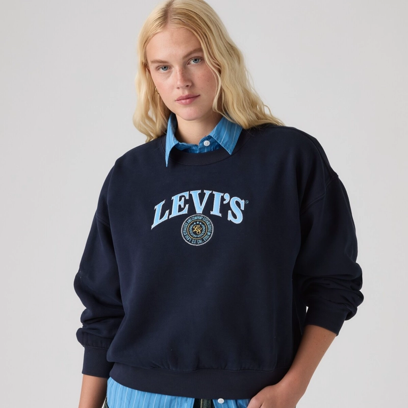 POLERON MUJER VINTAGE BOXY CREW AZUL LEVIS 005OZ-0037 - 3