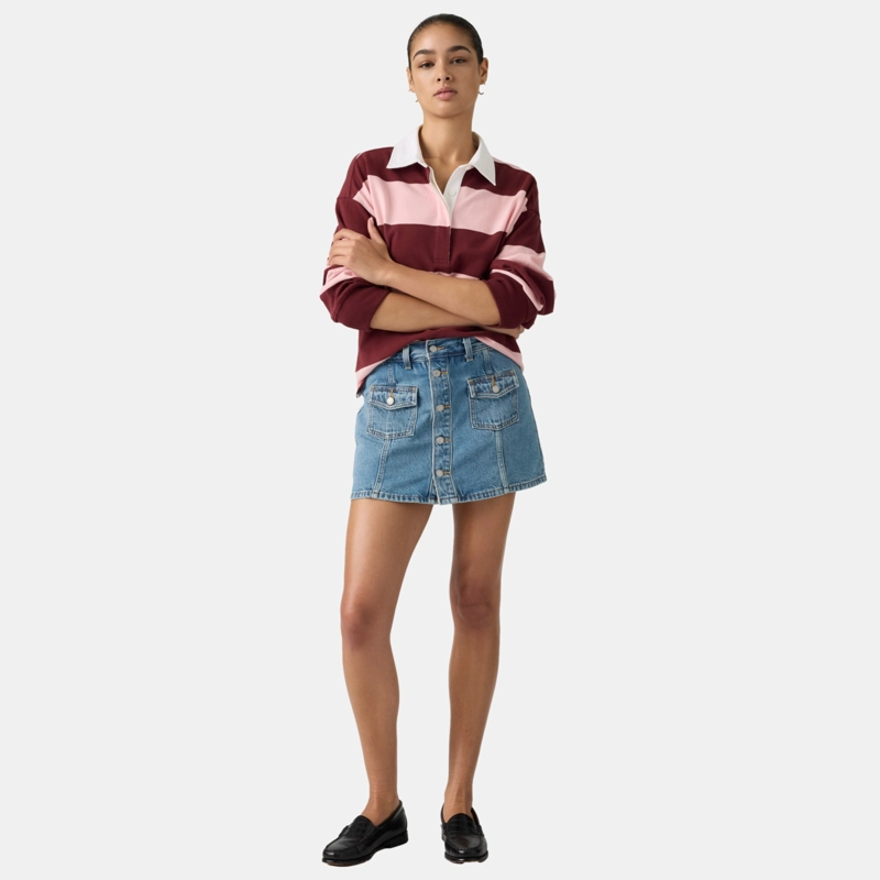 FALDA MUJER BUTTON FRONT SKORT AZUL LEVIS 005NA-0000 - 5