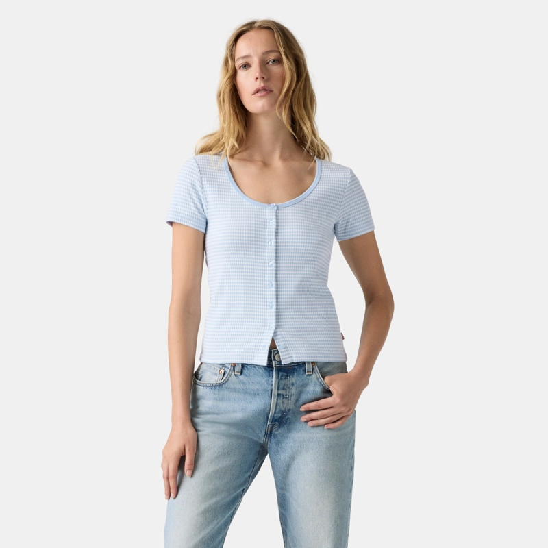 POLERA MUJER AUSTEN BUTTON THROUGH CELESTE LEVIS 0087U-0006 - 1