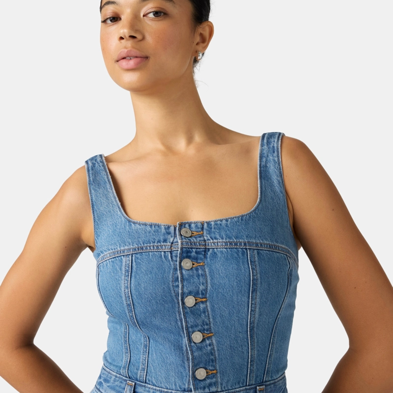 VESTIDO MUJER AUDRA SEAMED JUMPSUIT AZUL LEVIS 0082Z-0001 - 5