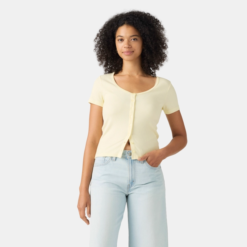 POLERA MUJER AUSTEN BUTTON THROUGH AMARILLO LEVIS 0087U-0005 - 1