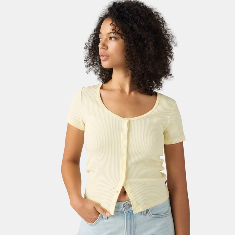POLERA MUJER AUSTEN BUTTON THROUGH AMARILLO LEVIS 0087U-0005 - 3