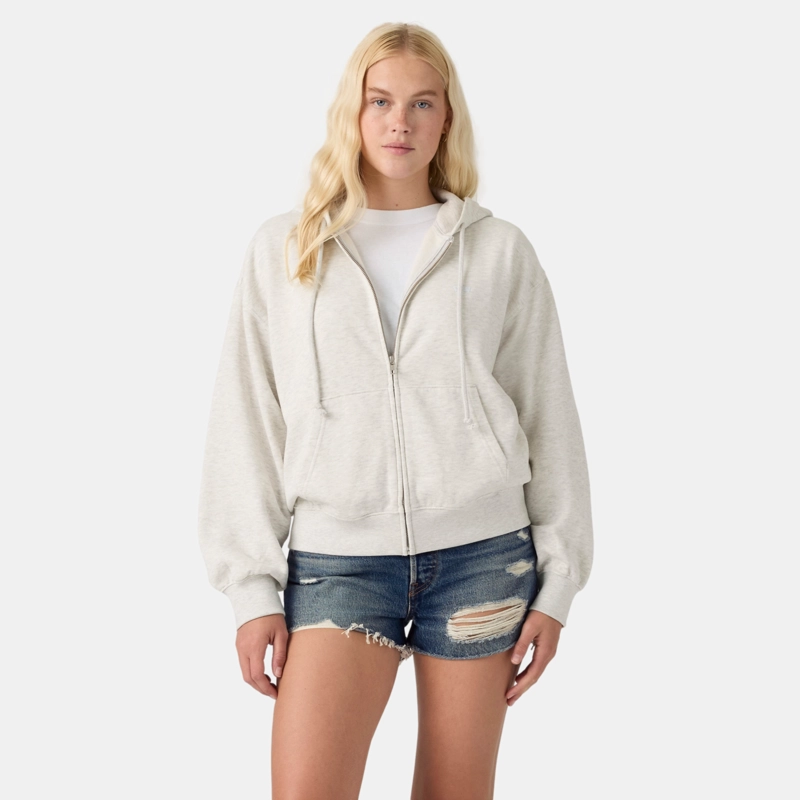 POLERON MUJER EVERYDAY FULL ZIP HOODIE GRIS LEVIS 0082L-0005 - 1