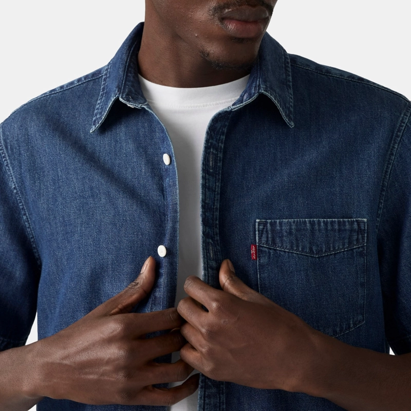 CAMISA HOMBRE CLASSIC 1 PKT STANDRD AZUL LEVIS 86627-0307 - 4