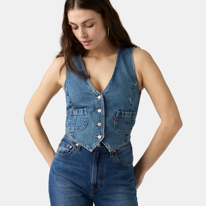VEST MUJER TAILORED DENIM AZUL LEVIS A8749-0018 - 3