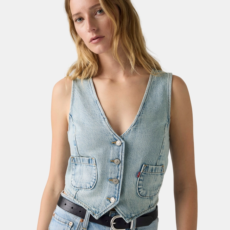 CHAQUETA MUJER TAILORED VEST DENIM AZUL LEVIS A8749-0017 - 3