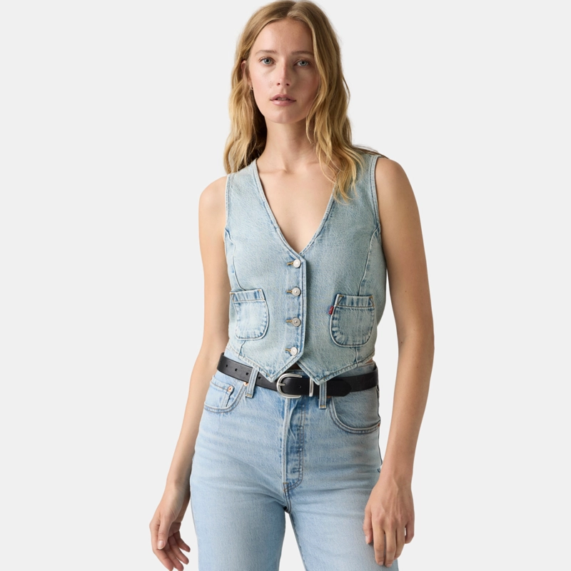 CHAQUETA MUJER TAILORED VEST DENIM AZUL LEVIS A8749-0017 - 4