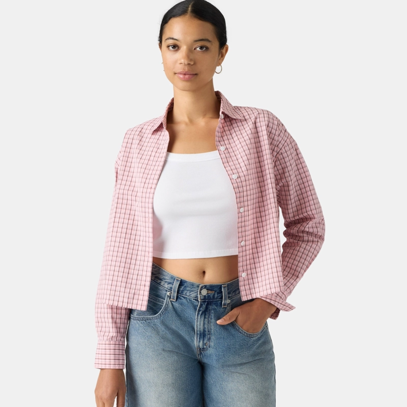 BLUSA MUJER CROPPED HARLIE SHIRT ROSADO LEVIS 003P2-0013 - 3