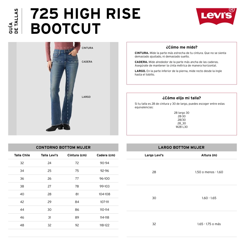 JEANS MUJER 725 HIGH RISE BOOTCUT AZUL LEVIS 18759-0356 - 6