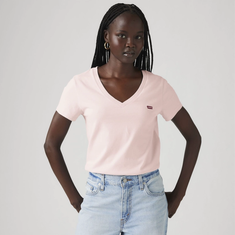POLERA MUJER PERFECT VNECK ROSADO LEVIS 85341-0130 - 3
