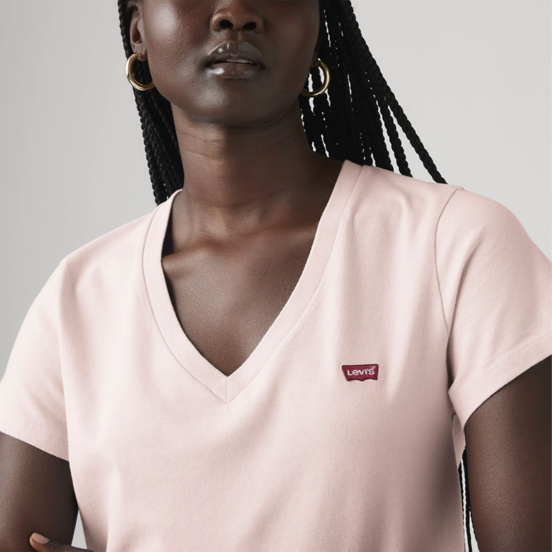 POLERA MUJER PERFECT VNECK ROSADO LEVIS 85341-0130 - 4