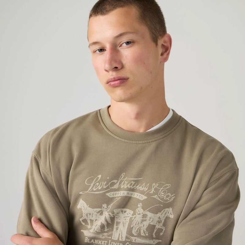 POLERON HOMBRE RELAXD GRAPHIC CREW CAFE  LEVIS 38712-0520 - 4