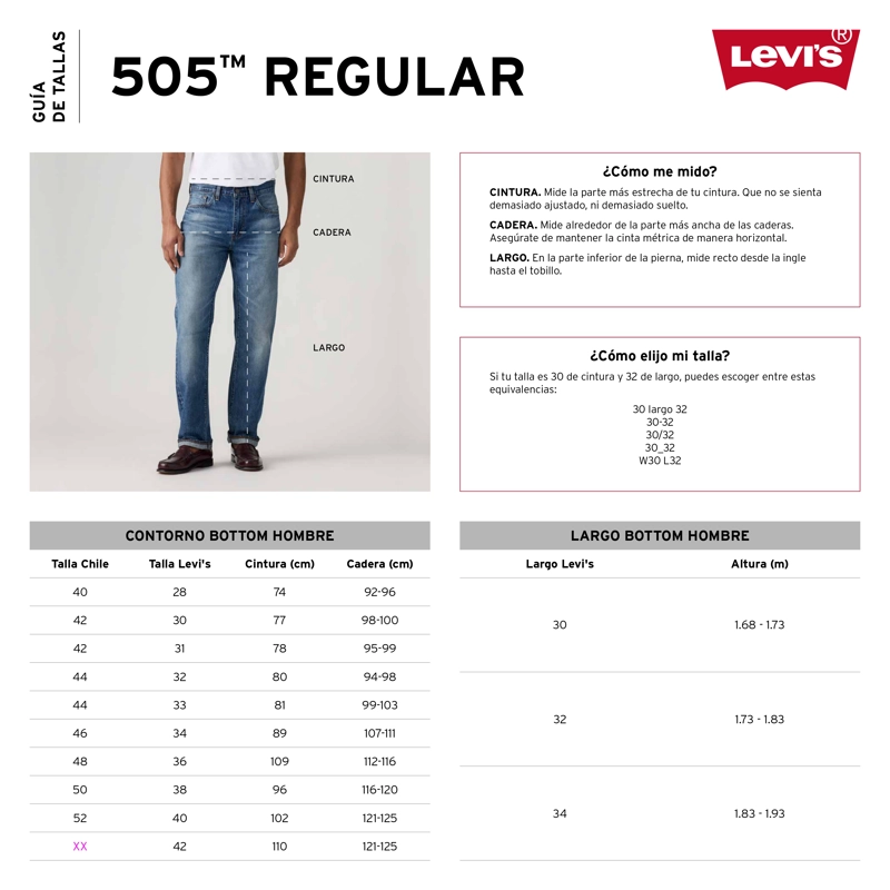 PANTALON HOMBRE 505 REGULAR AZUL LEVIS 00505-3472 - 6