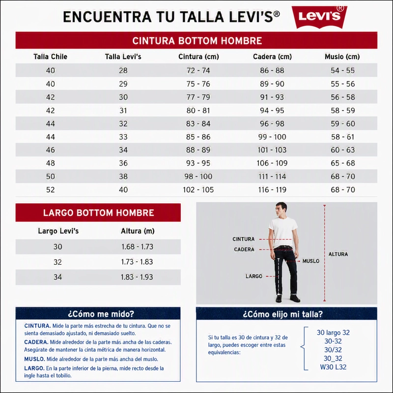 JEANS HOMBRE 510 SKINNY AZUL LEVIS 05510-1408 - 6