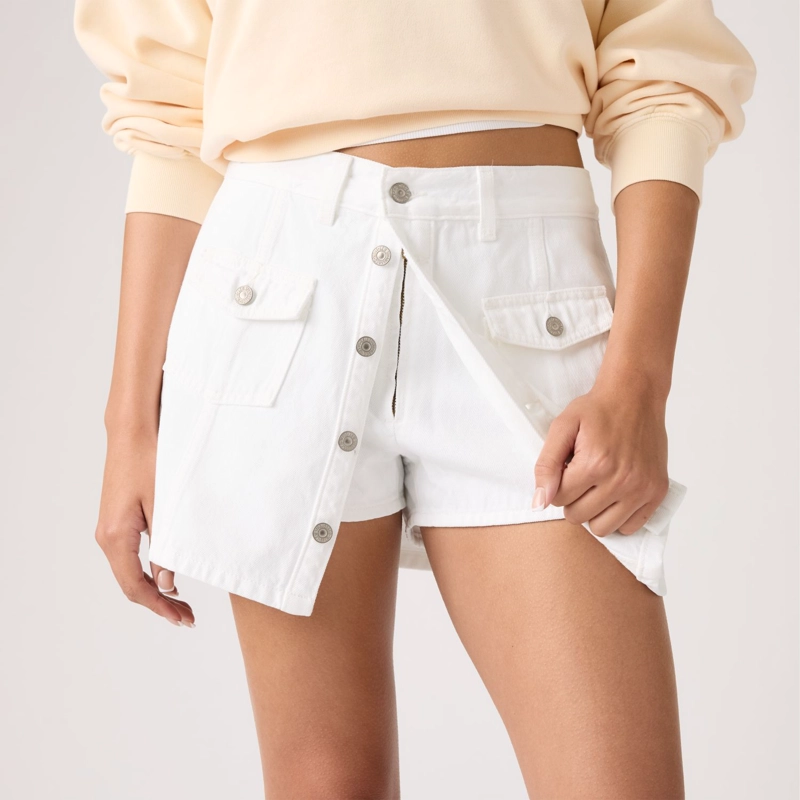 FALDA MUJER BUTTON FRONT SKORT BLANCO LEVIS 005NA-0001 - 2
