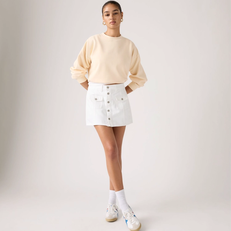 FALDA MUJER BUTTON FRONT SKORT BLANCO LEVIS 005NA-0001 - 5