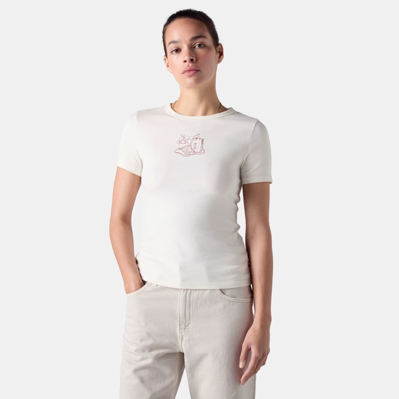 POLERA MUJER GR HAYES SS TEE CREMA LEVIS 008A8-0009 - 3