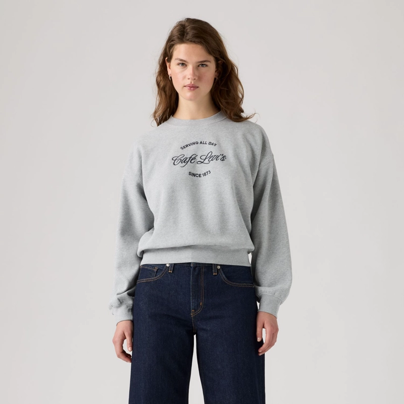 POLERON MUJER VINTAGE BOXY CREW GRIS LEVIS 005OZ-0026 - 1