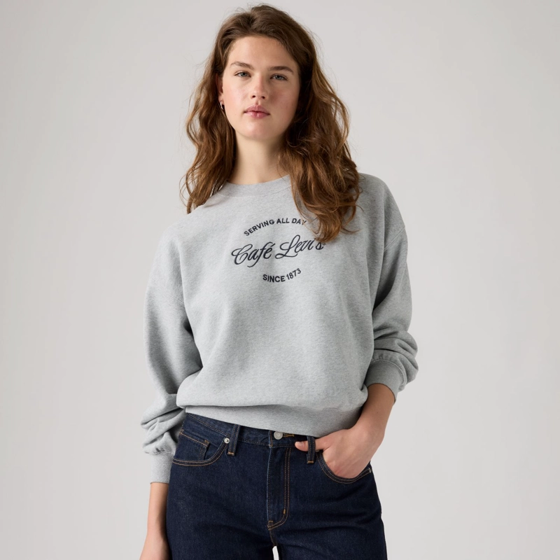 POLERON MUJER VINTAGE BOXY CREW GRIS LEVIS 005OZ-0026 - 3