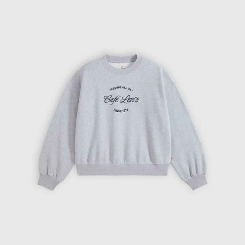 POLERON MUJER VINTAGE BOXY CREW GRIS LEVIS 005OZ-0026 - 5