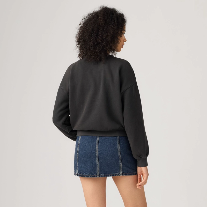 POLERON MUJER VINTAGE BOXY CREW NEGRO LEVIS 005OZ-0044 - 2