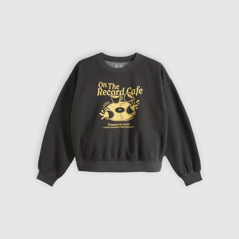 POLERON MUJER VINTAGE BOXY CREW NEGRO LEVIS 005OZ-0044 - 5