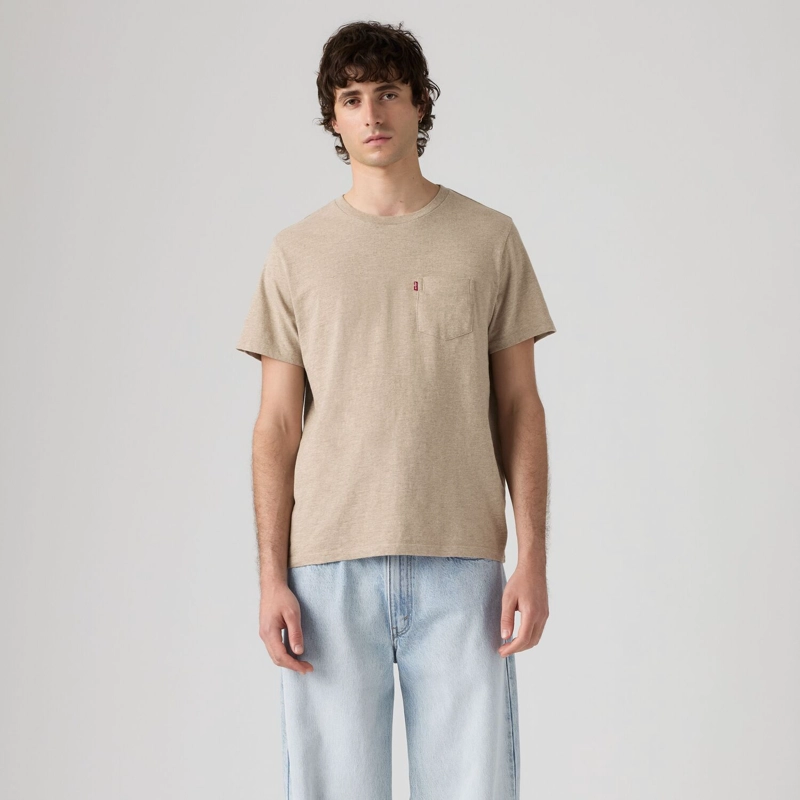 POLERA HOMBRE CLASSIC POCKET TEE BEIGE LEVIS 19342-0529 - 1