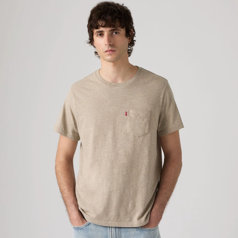 POLERA HOMBRE CLASSIC POCKET TEE BEIGE LEVIS 19342-0529 - 3