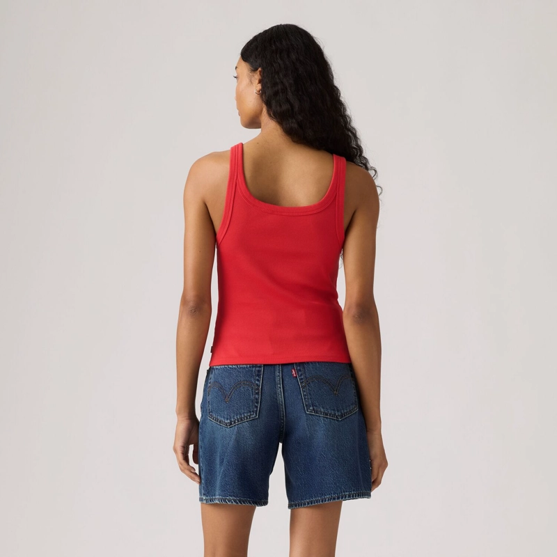 POLERA MUJER ESSENTIAL RIBBED TANK ROJO LEVIS 005IN-0007 - 2