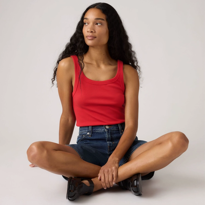 POLERA MUJER ESSENTIAL RIBBED TANK ROJO LEVIS 005IN-0007 - 3
