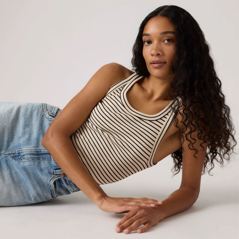 POLERA MUJER ESSENTIAL RIBBED TANK BEIGE LEVIS 005IN-0006 - 4