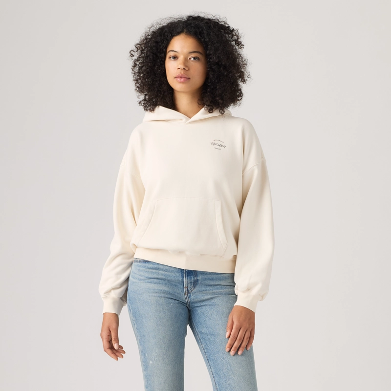POLERON MUJER VINTAGE BOXY HOODIE BEIGE LEVIS 008A3-0001 - 1