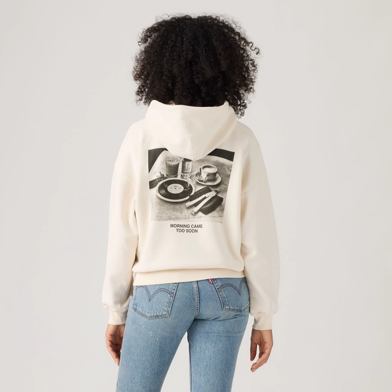 POLERON MUJER VINTAGE BOXY HOODIE BEIGE LEVIS 008A3-0001 - 2