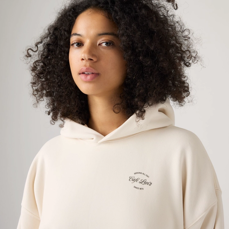 POLERON MUJER VINTAGE BOXY HOODIE BEIGE LEVIS 008A3-0001 - 4
