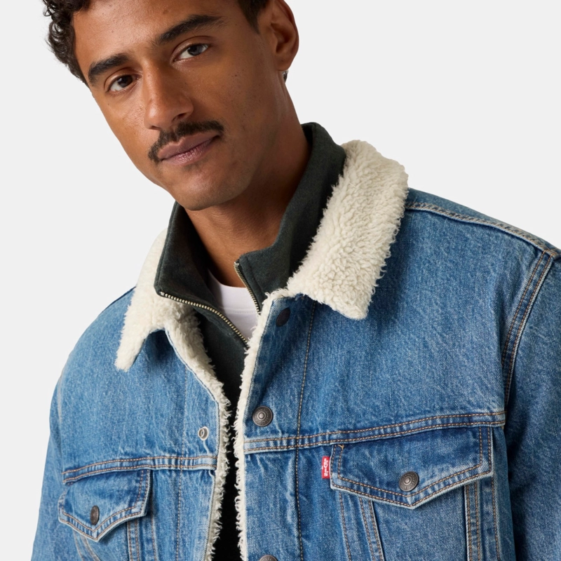 CHAQUETA HOMBRE TYPE 3 SHERPA TRUCKER AZUL LEVIS 16365-0346 - 4