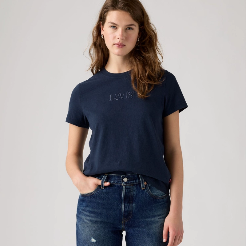 POLERA MUJER FAVORITE TEE AZUL LEVIS 005GV-0087 - 3
