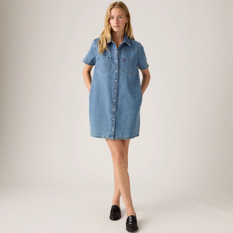 VESTIDO MUJER LOUISA DENIM DRESS AZUL LEVIS 006LG-0001 - 4