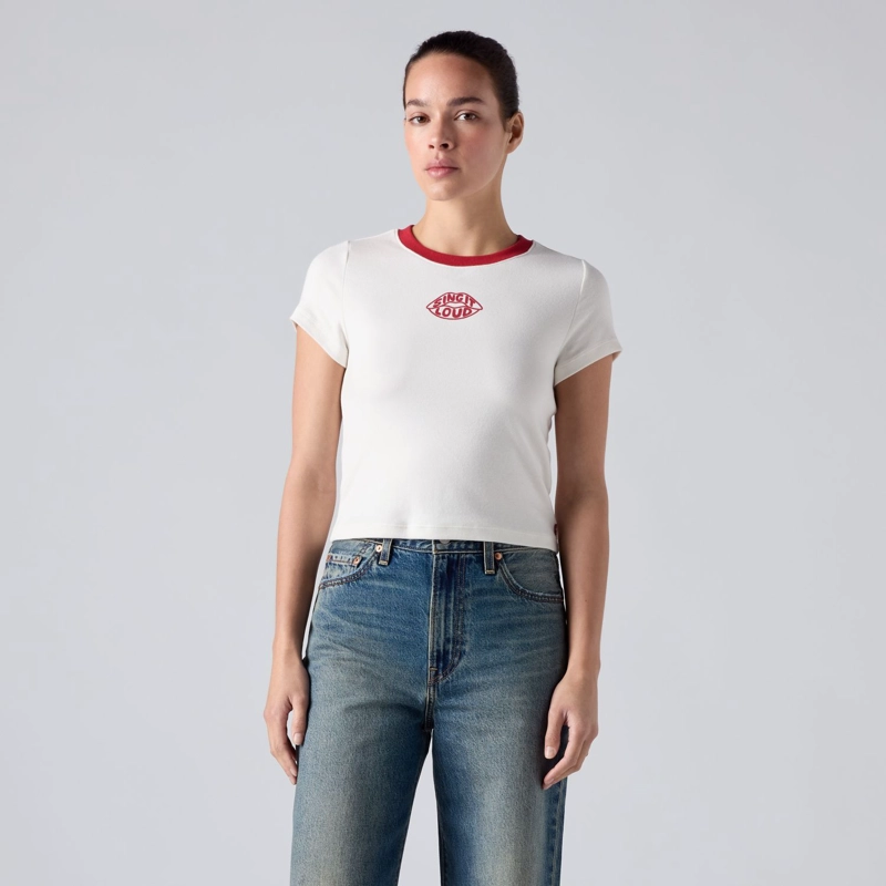 POLERA MUJER ESSENTIAL BABY TEE BEIGE LEVIS 008CH-0024 - 1