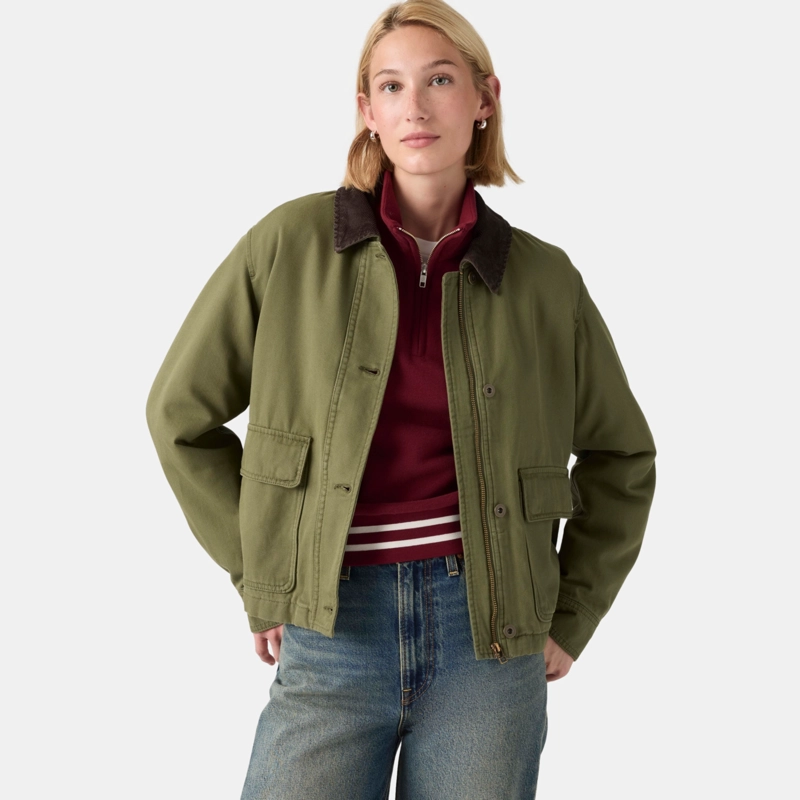 CHAQUETA MUJER BREE CROPPED CHORE VERDE LEVIS 006S6-0001 - 3