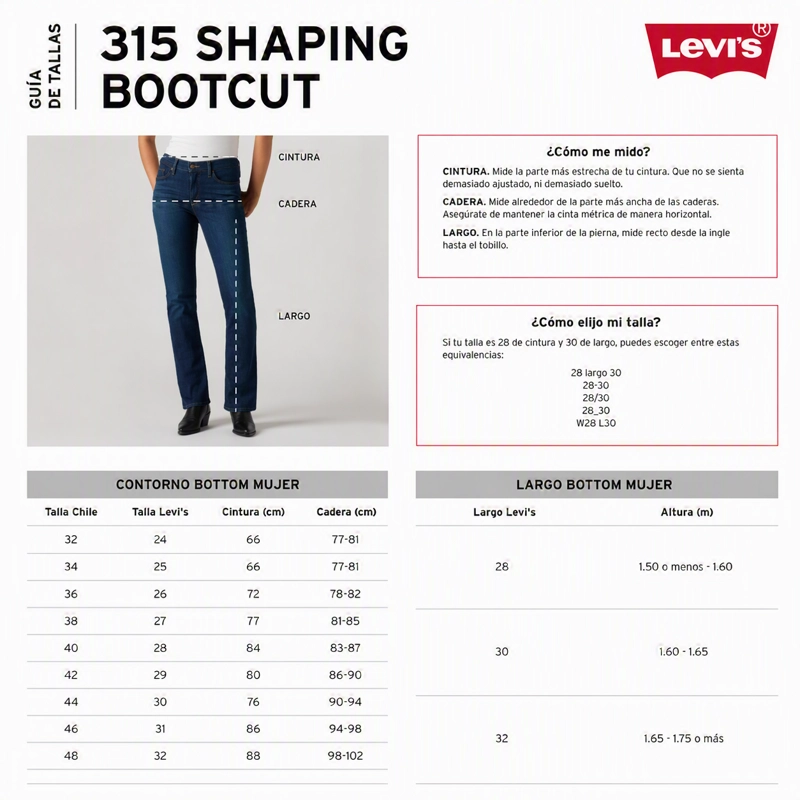 JEANS MUJER 315 SHAPING BOOT NEGRO LEVIS 19632-0181 - 6