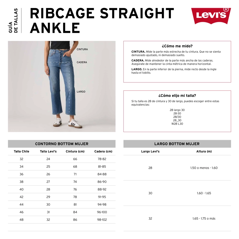 JEANS MUJER RIBCAGE STRAIGHT ANKLE AZUL LEVIS 72693-0301 - 6