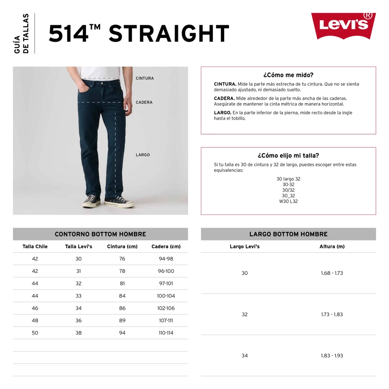 JEANS HOMBRE 514 STRAIGHT AZUL LEVIS 00514-2159 - 5