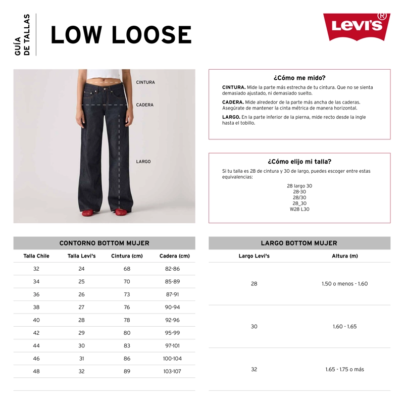 JEANS MUJER LOW LOOSE AZUL LEVIS A5566-0028 - 5